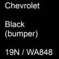 Preview: Chevrolet, Black (bumper), 19N / WA848.